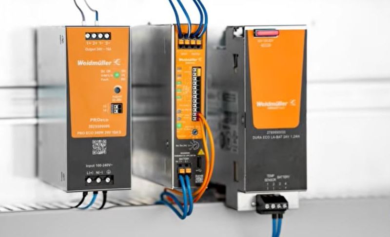Weidmueller DURAmax DC UPS осигурява надеждно резервно захранване, без да заема твърде много място в таблото